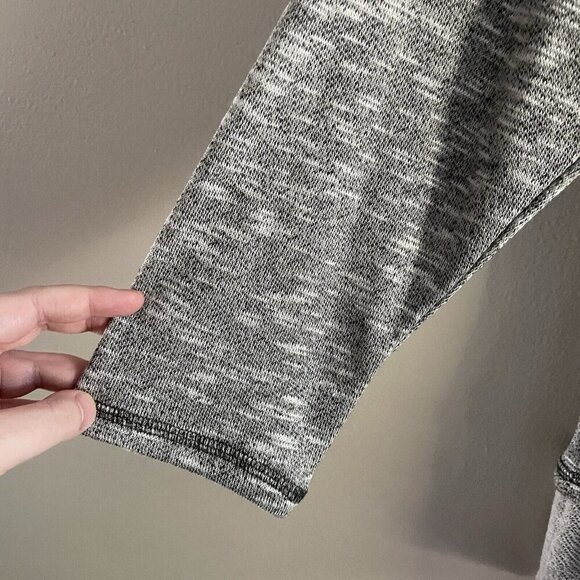 Andrea Jovine Women Sz M Heather Gray Long Sleeve Drawstring Cowl Neck Top - Picture 3 of 9